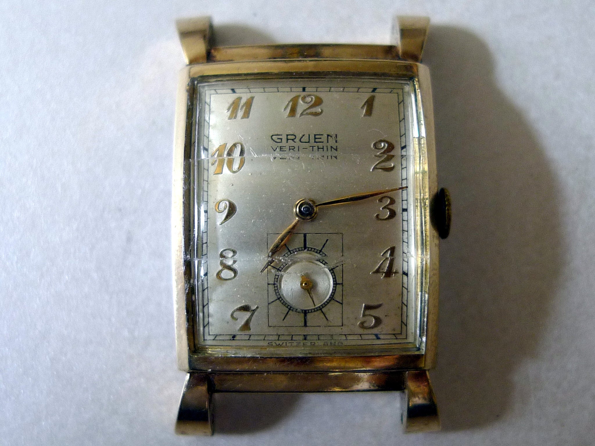 Vintage gruen veri outlet thin watch